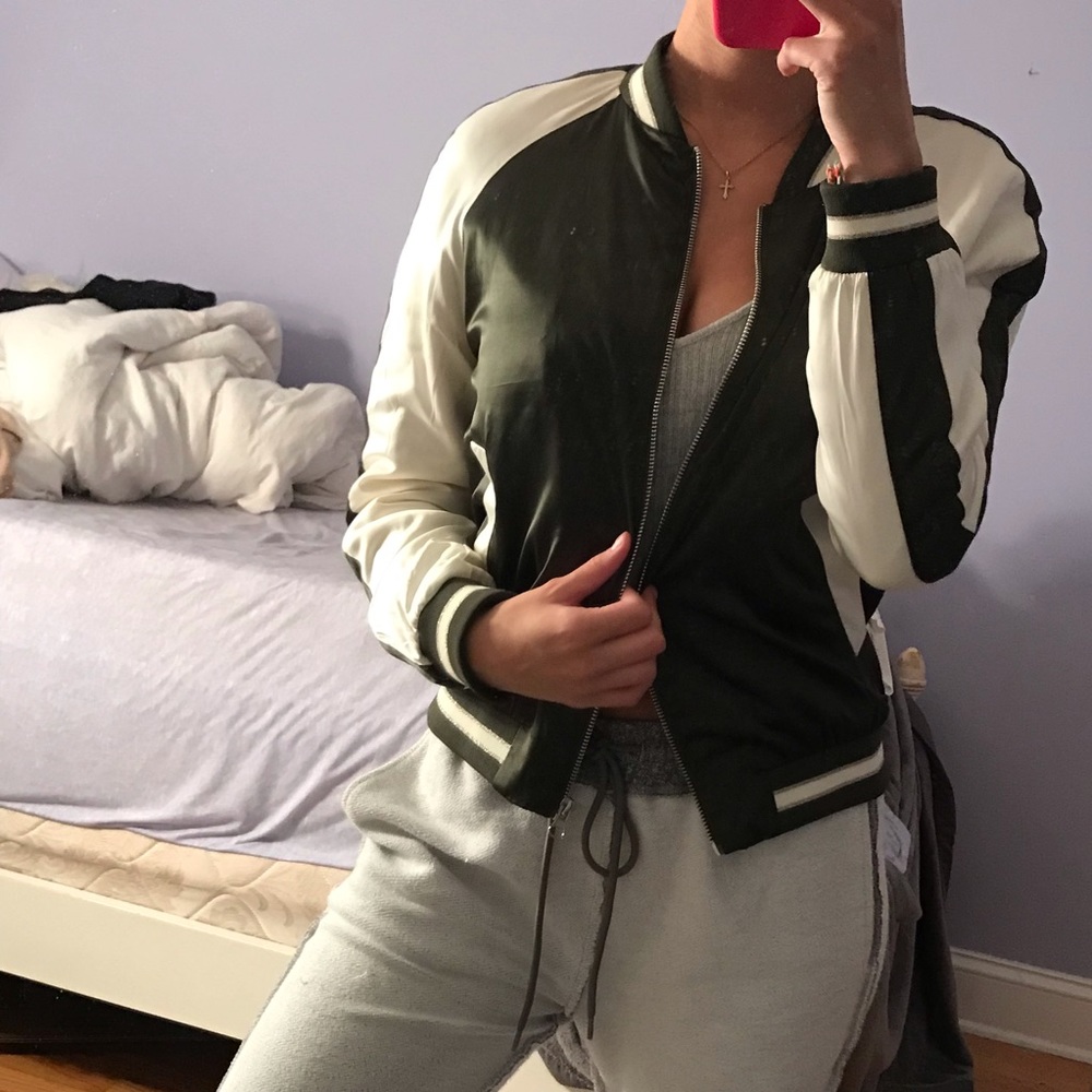 Satin bomber jacket